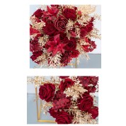 Black Pumpkinwhite And Red Flower Arrangements