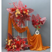 Dining Room Table Red Roses Flower Arrangements