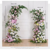 Flower Wall With Neon Decor
