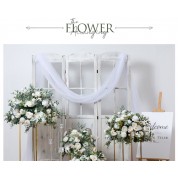 Large Floral Hoop Wedding Backdrop