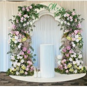 Flower Wall With Neon Decor
