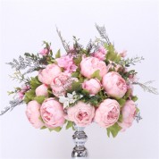 Artificial Flower In Plastic Vase