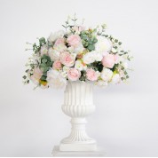 Tall Silver Flower Stand