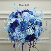 Blue Hydrangea Church Flower Arrangements