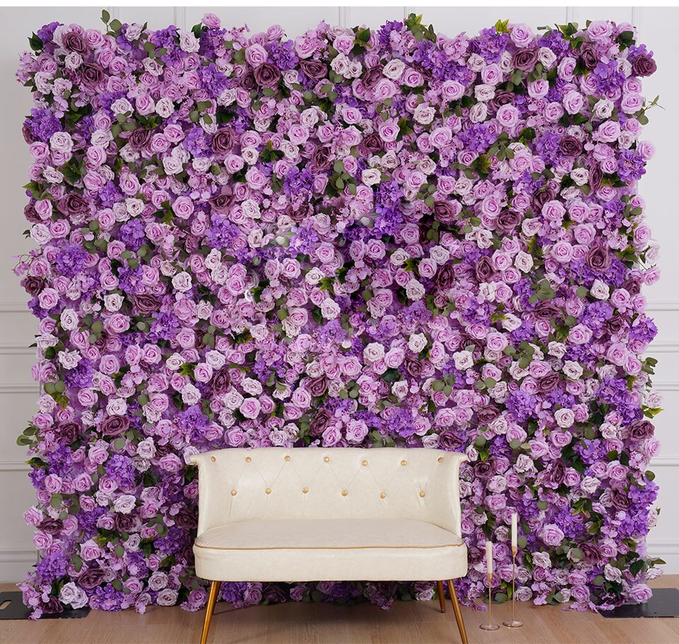 brown purple blue wedding decor8