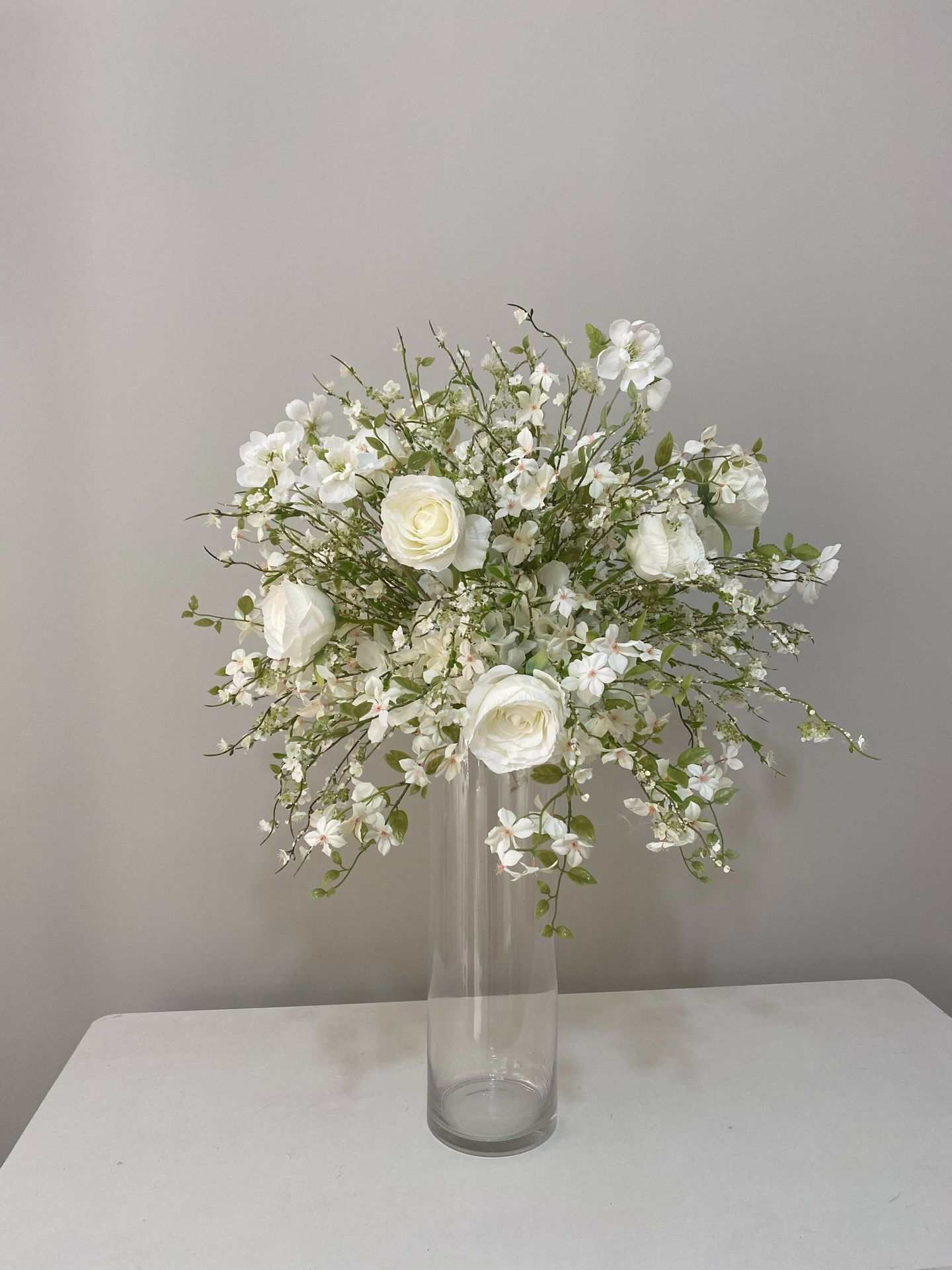 flower arrangements in tall vase9