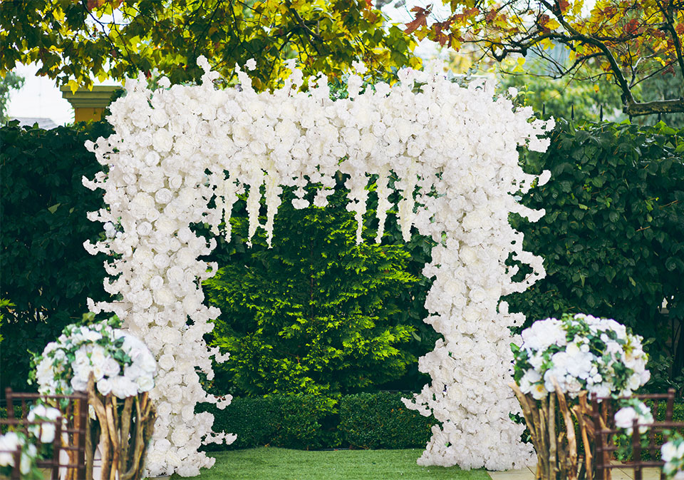 potted plants wedding decor