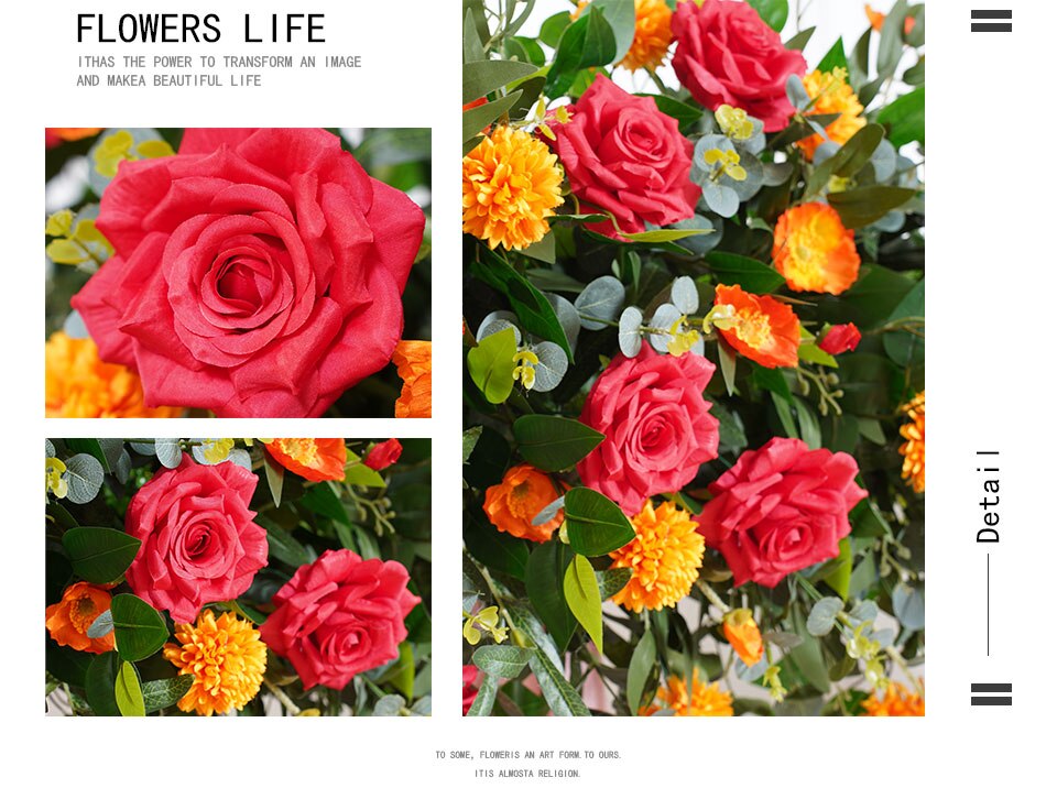 orange white and green flower arrangements2