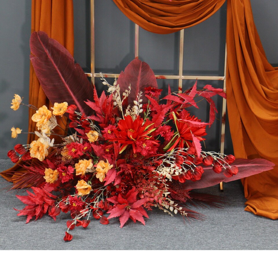 dining room table red roses flower arrangements8