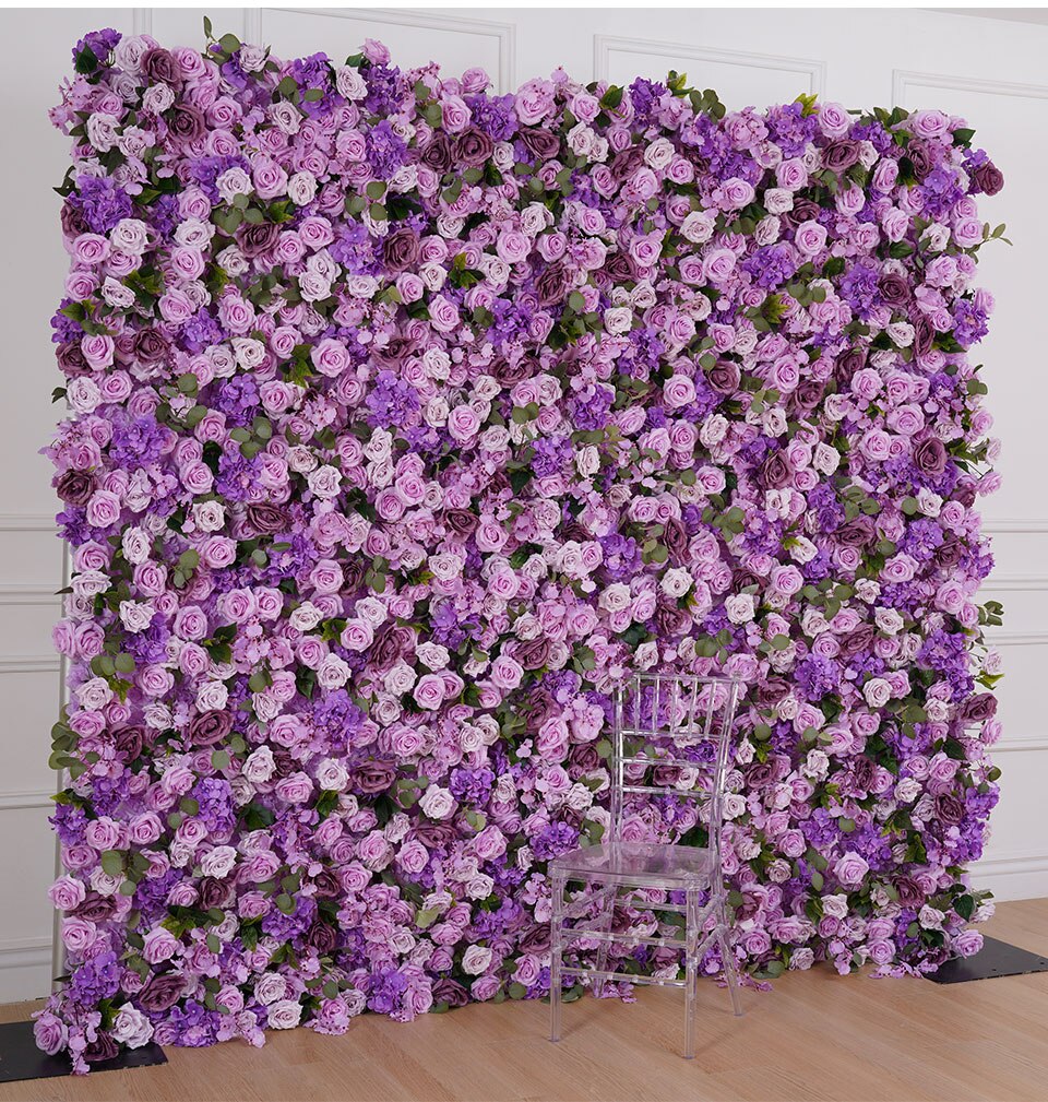 brown purple blue wedding decor10